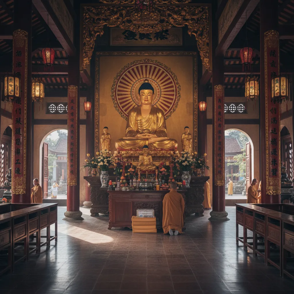 Điện Đại Hùng chính điện thờ Phật chùa Thiên Mụ